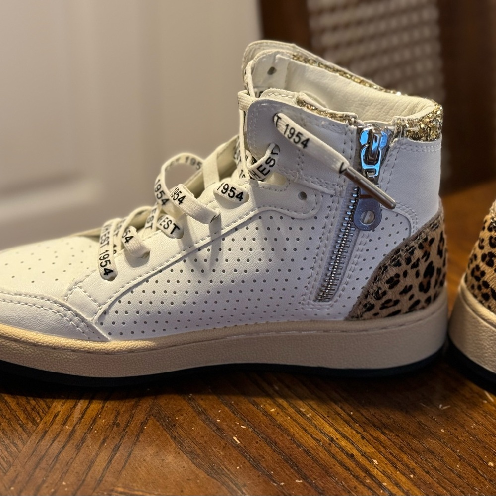 BRAND NEW GIRLS SIZE 3 Girls Vintage Havana Hightops with side Zippers 🤩🤩🤩 - Picture 5 of 5